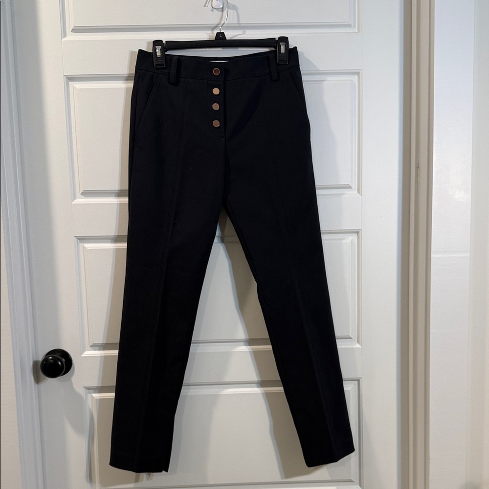 Tibi black pants with snapped button fly size 2